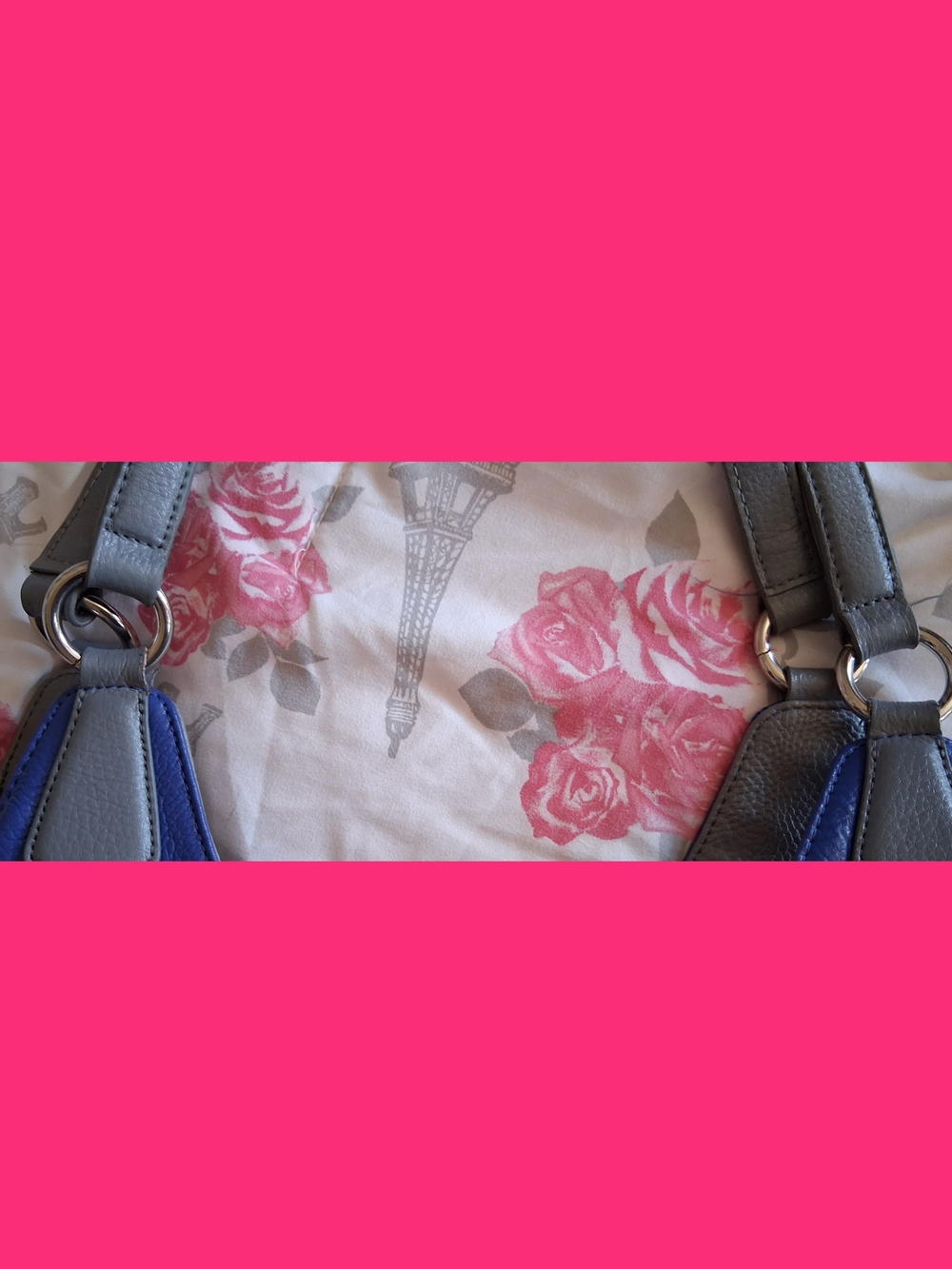 Sharif Blue Embroidered Parrot & Floral Shoulder Bag - Picture 8 of 12